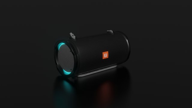 bluetooth speaker black colored 3D मॉडल .c4d .max .obj .3ds .fbx .stl .blend 