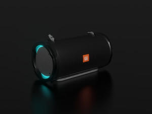 bluetooth speaker black colored 3D Model