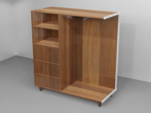 lindo arm&aacute;rio de madeira Modelo 3D