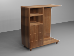 cute wood closet 3D Модель