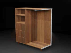 cute wood closet 3D Model