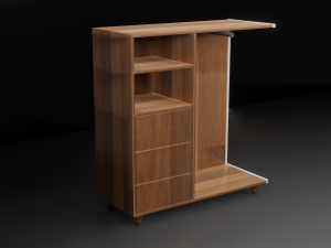 cute wood closet 3D Модель