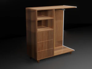 cute wood closet 3D Model