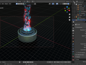 animated beam colored Model 3D