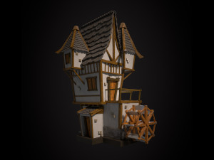 lowpoly medieval house 3D मॉडल