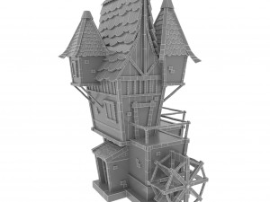 lowpoly medieval house Model 3D