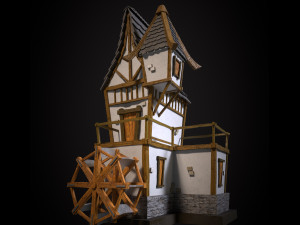 lowpoly medieval house Model 3D
