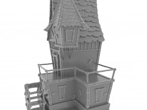 lowpoly medieval house 3D Model