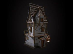 lowpoly medieval house Model 3D