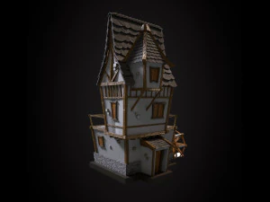 lowpoly medieval house 3D Model