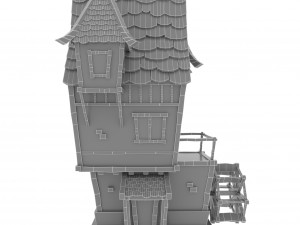 lowpoly medieval house Model 3D