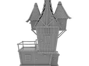 lowpoly medieval house Model 3D