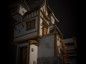 lowpoly medieval house Model 3D