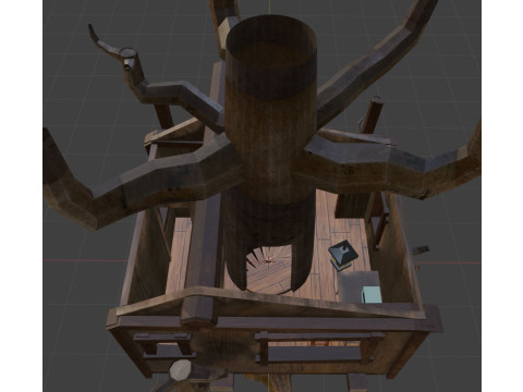 Playing tree scenery Low-poly 3D Модель