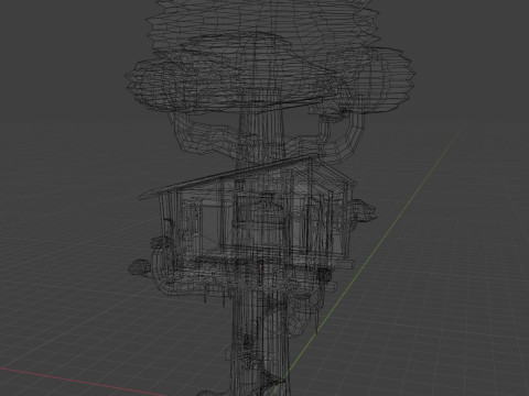 Playing tree scenery Low-poly 3D Модель