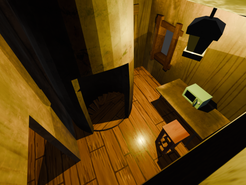 Playing tree scenery Low-poly 3D Модель