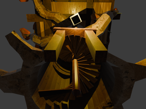 Playing tree scenery Low-poly 3D Модель