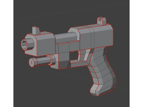 Lowpoly demo weapon 3D Model