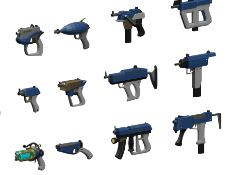 Lowpoly demo weapon 3D Model