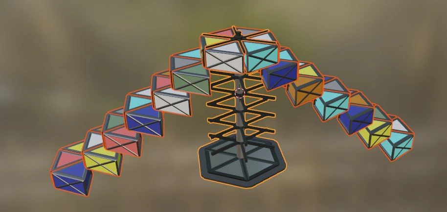 Hexagonal container rack 3D Model .c4d .max .obj .3ds .fbx .stl .blend