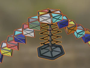 Rack para cont&ecirc;ineres hexagonal Modelo 3D