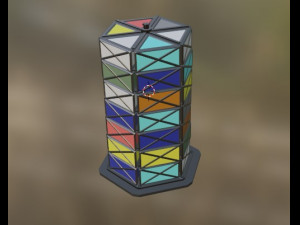 Hexagonal container rack 3D Model