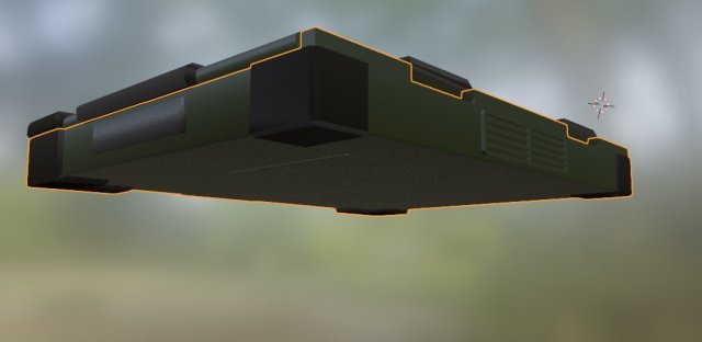 Military laptop 3D Model .c4d .max .obj .3ds .fbx .stl .blend 