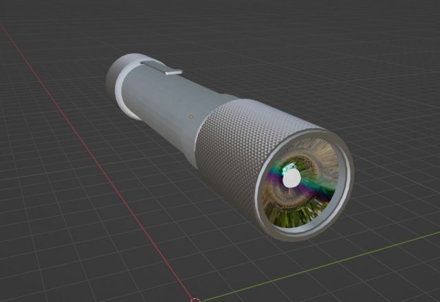 Metal flashlight 3Dモデル .c4d .max .obj .3ds .fbx .stl .blend 
