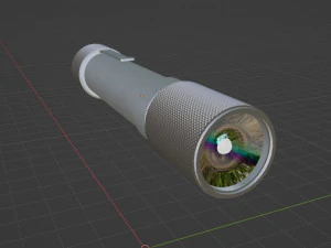 Metal flashlight 3D Model