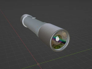 Metal flashlight 3D Model