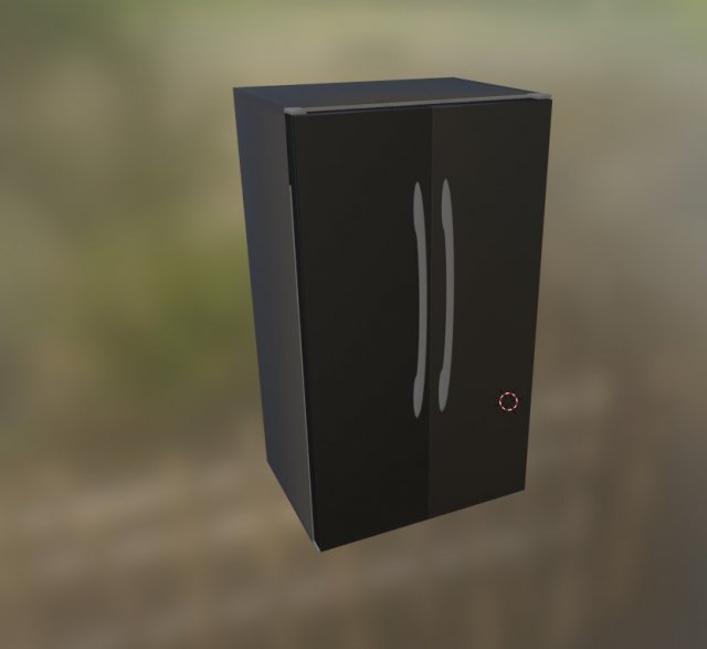 Two door fridge Modelo 3D .c4d .max .obj .3ds .fbx .stl .blend 