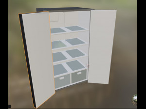 Two door fridge Modelo 3D