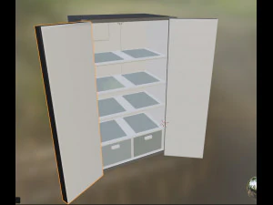 Geladeira duas portas Modelo 3D