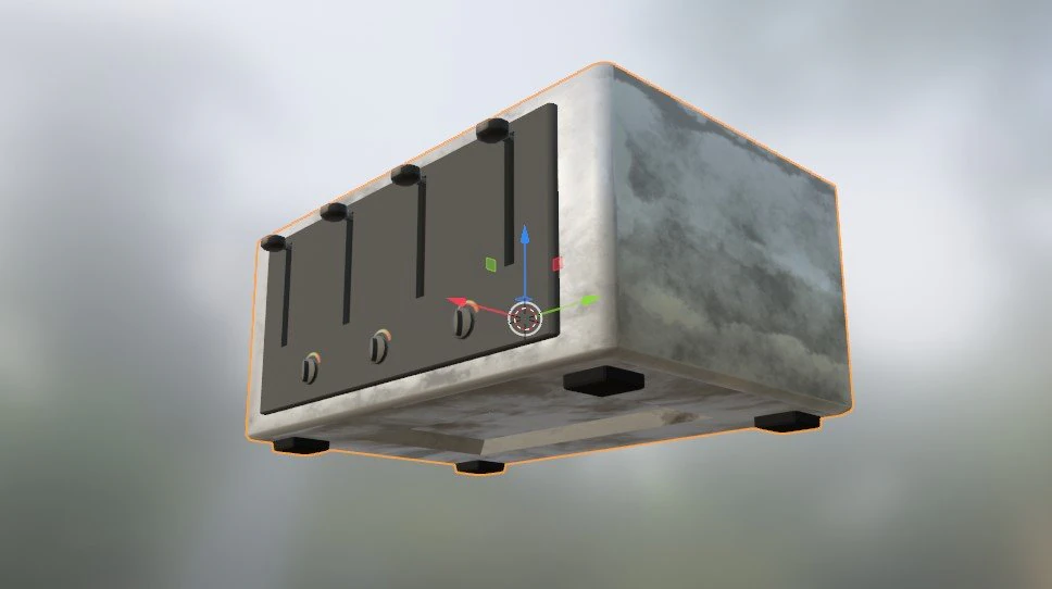 Four Slot Toaster 3D Model .c4d .max .obj .3ds .fbx .stl .blend 