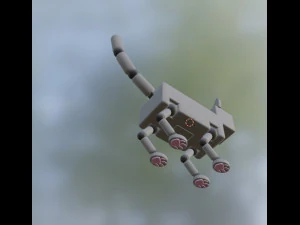Gato Rob&ocirc; Modelo 3D