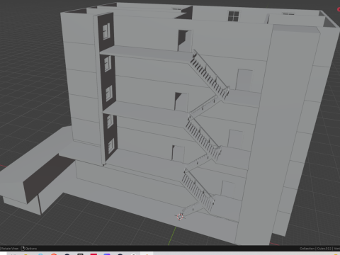 Apartment building Modello 3D