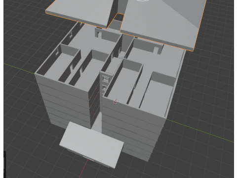 Apartment building 3D Model