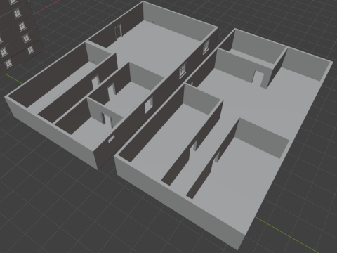 Apartment building Modello 3D