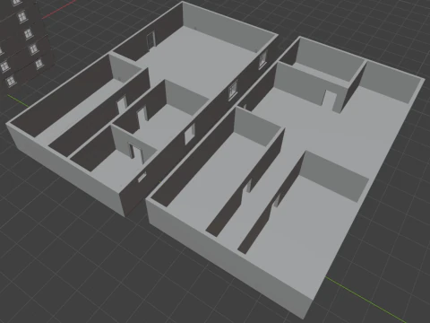 Apartment building 3D Model