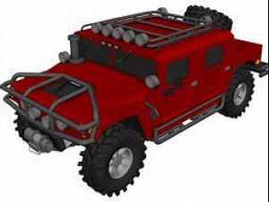 hummer h1 pickup Modèle 3D