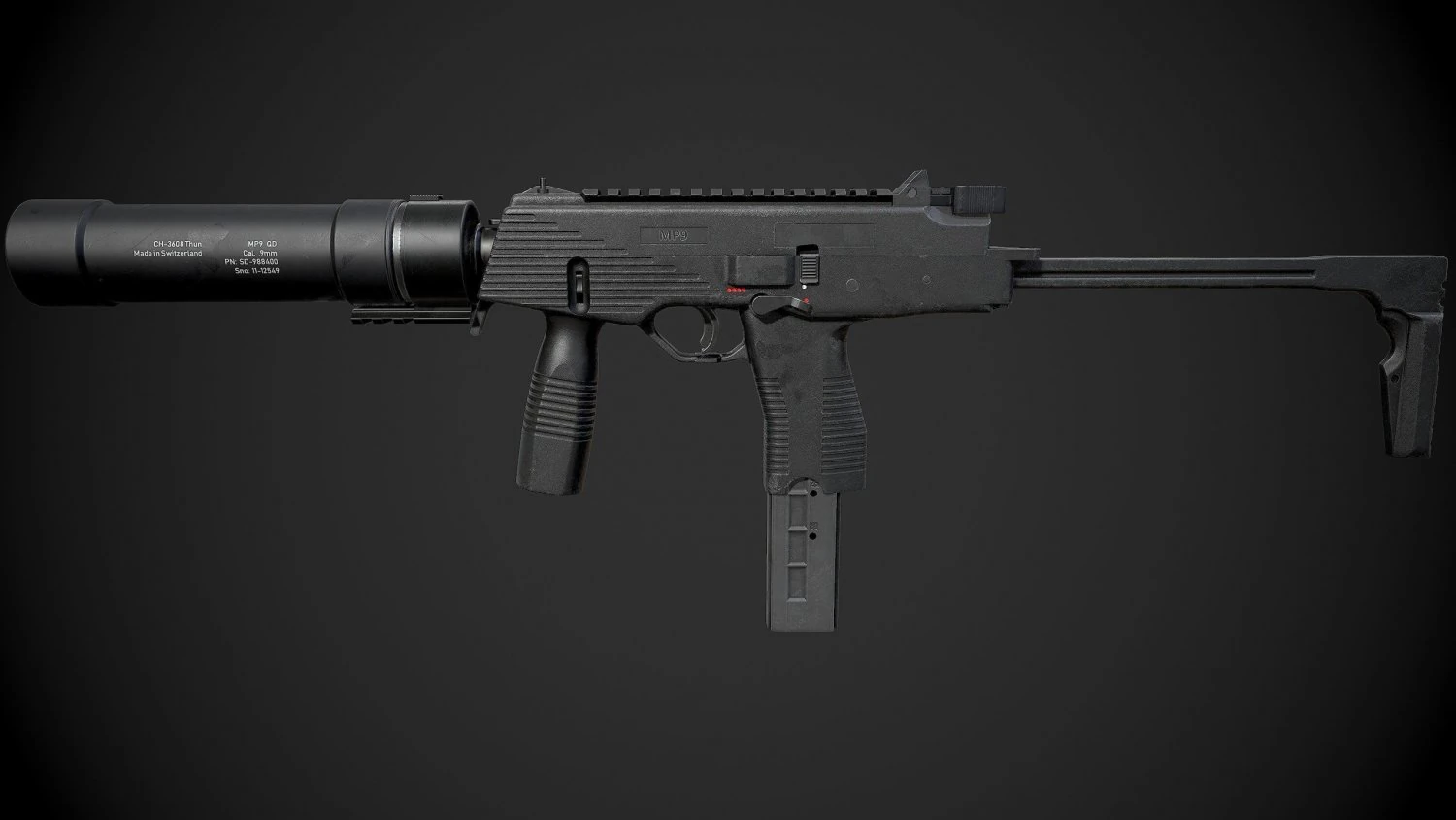 low poly mp9 modified 3D Model .c4d .max .obj .3ds .fbx .stl .blend 