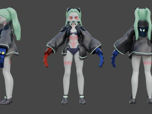 Rebecca Siberpunk 3D Model