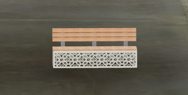 destination bench for the park 3D Модель .c4d .max .obj .3ds .fbx .stl .blend