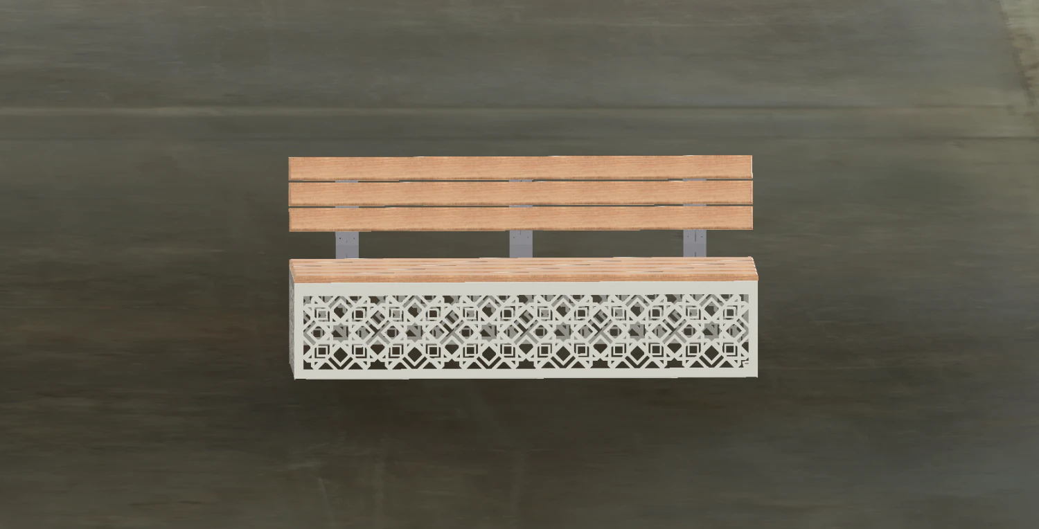 destination bench for the park 3D Model .c4d .max .obj .3ds .fbx .stl .blend 