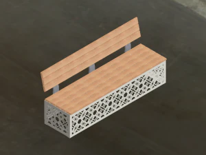 destination bench for the park 3D Model