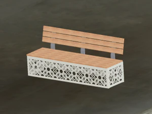 destination bench for the park 3D Model