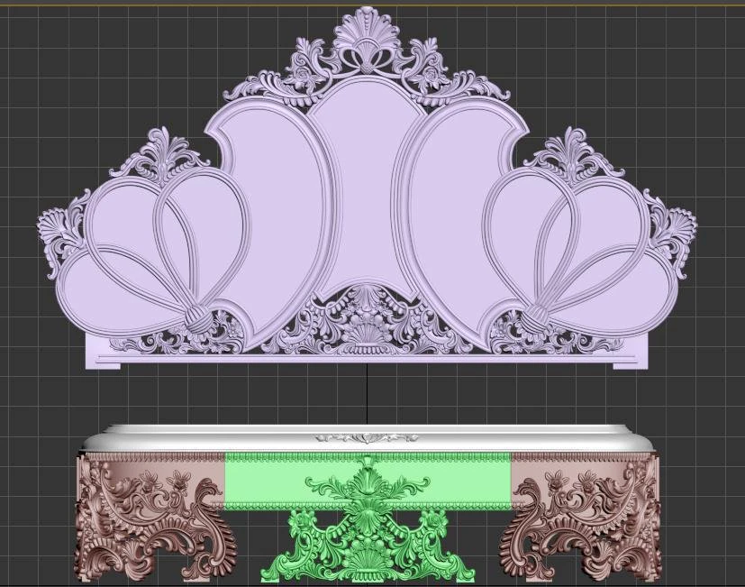 luxury bed 3D Model .c4d .max .obj .3ds .fbx .stl .blend 