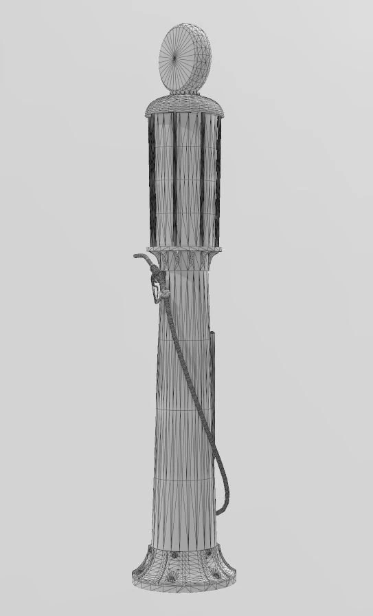 old-gas-pump 3D Model .c4d .max .obj .3ds .fbx .stl .blend 