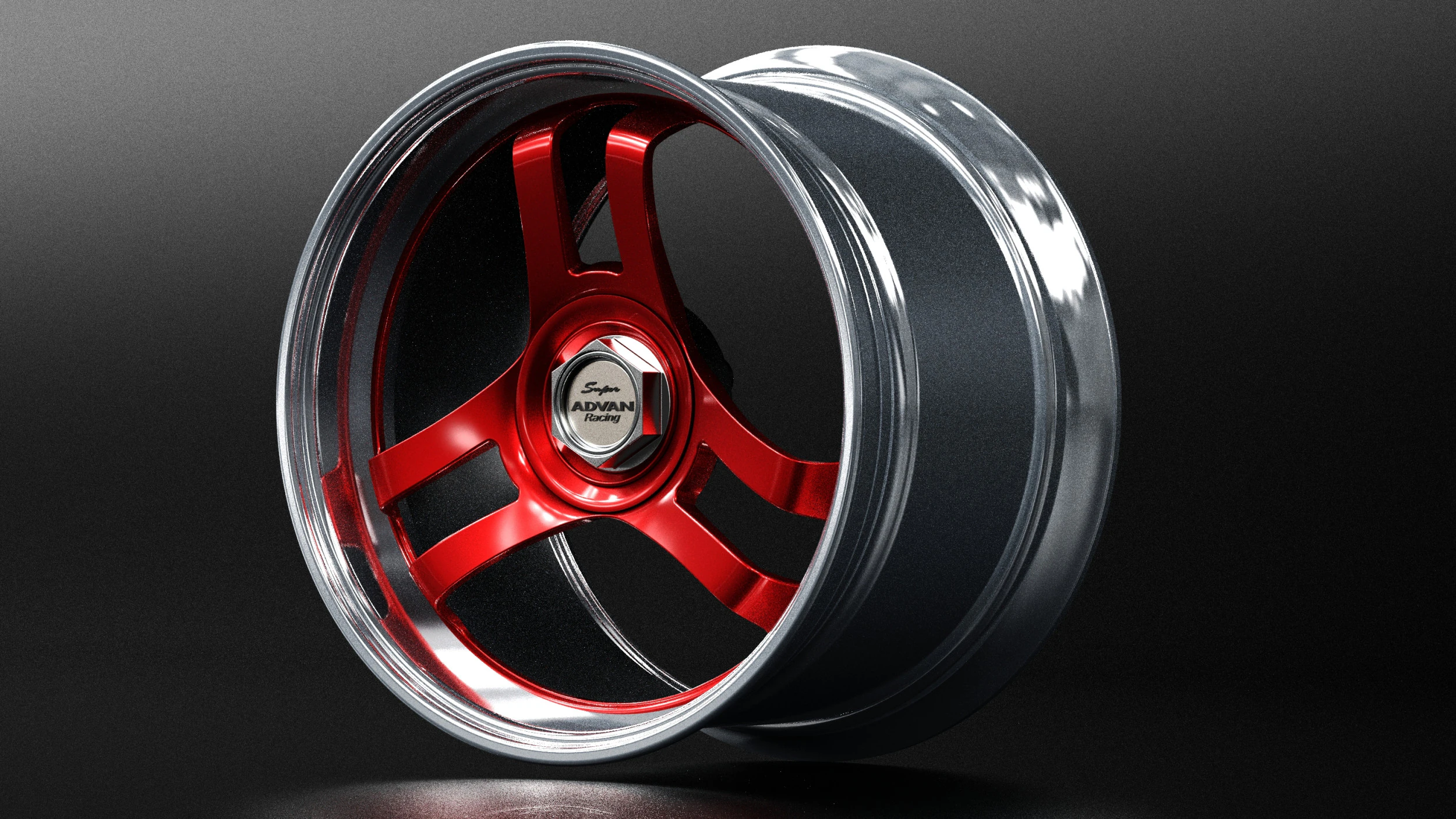 Yokohama ADVAN Super II 3D Model .c4d .max .obj .3ds .fbx .stl .blend