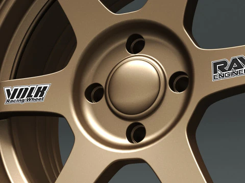 Volk RAYS TE37 OG 3D Model